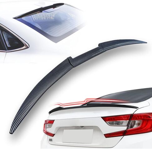 Spoilers for Cars, Roof Spoiler & Trunk Spoiler with a Carbon Fiber Appearance. Length Adjustable Fits Most Cars, black in Saudi Arabia