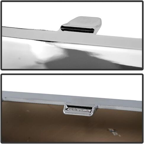 ACANII - For 2016-2018 Chevy Silverado 1500 w/Impact Bar Pickup Truck Chrome Plastic Front Bumper Skid Plate GM1044128 in Saudi Arabia