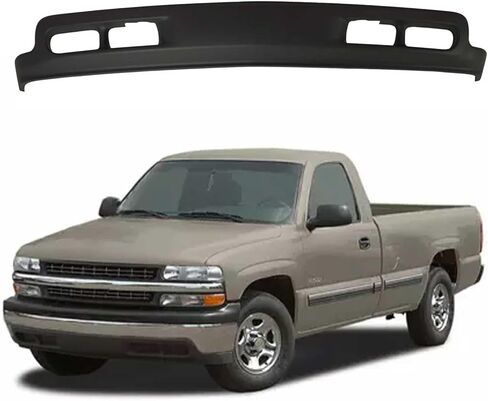 Front Bumper Lower Valance with Fog Light and Tow Hook Holes Fit For 1999-2002 Chevy Silverado Primed in Kuwait