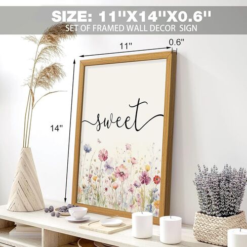 Decor Room Wall Art Decor - مجموعة من 3 Farmhouse Sweet Dreams Sign 12’'x16 'فوق ديكور الجدار من السرير لعلامات Decor Room Wall Art (Multicolour ، 12’x16') in Kuwait
