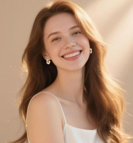 أقراط دائرية من LOVE&CLOVER للنساء على شكل زهرة وردية in Kuwait