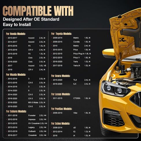 93501 مقابس شرارة Iridium 4 حزمة متوافقة مع مصفوفة CT200H Corolla prius yaris CX-5 CX-3 MX-5 Civic Accord CR-V XD IA Vibe Outback 1.3L 1.8L 2.0L 2.4L 2.5L 3.5L L4 V6 for LKAR7BIX-11S in Kuwait