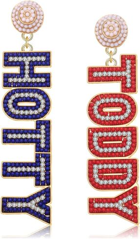 Game Day Earrings for Women Rhinestone Beaded Football Drop Dangle Earrings Football Team Earrings Game Day Team Spirit Accessories Gifts in Saudi Arabia