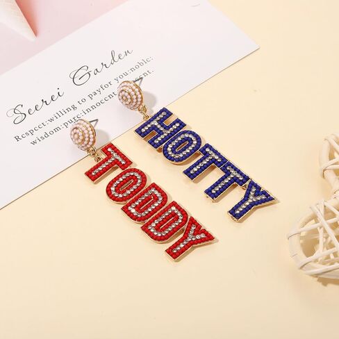Game Day Earrings for Women Rhinestone Beaded Football Drop Dangle Earrings Football Team Earrings Game Day Team Spirit Accessories Gifts in Saudi Arabia