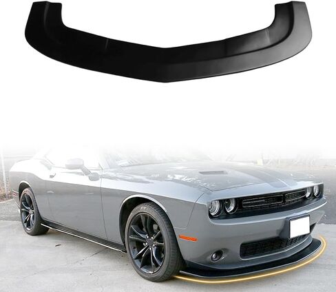 Front Bumper Lip Spoiler, Compatible with 2015-2023 Dodge Challenger SXT, PP Black Primer Sxt Style Add-on Front Splitter Air Dam Chin Protector in Saudi Arabia