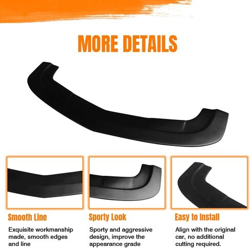 Front Bumper Lip Spoiler, Compatible with 2015-2023 Dodge Challenger SXT, PP Black Primer Sxt Style Add-on Front Splitter Air Dam Chin Protector in Saudi Arabia