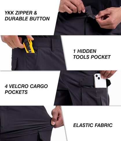 NATUVENIX Hiking Shorts Men Quick Dry Mens Cargo Fishing Shorts for Men Lightweight Golf Shorts Stretch Summer Work in Saudi Arabia