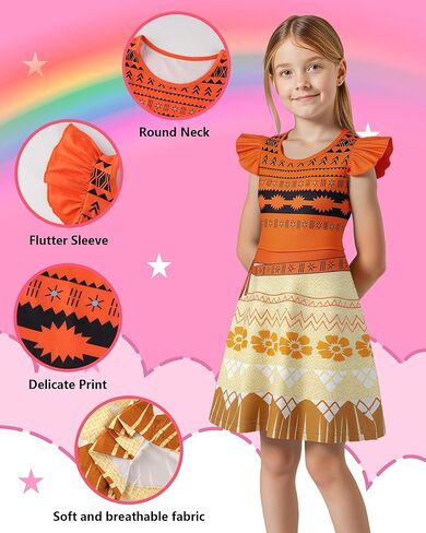 الفتيات كاواي لباس أميرة الأكمام قصيرة تنورة 3-7 سنوات فستان الأميرة للفتيات لارتداء in Kuwait