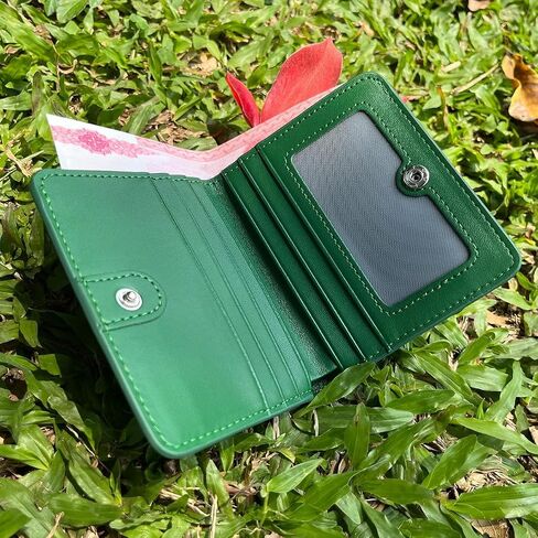 Slim Thin Bifold Wallet RFID Blocking Mini Front Pocket Wallets with ID Window GREY in Saudi Arabia