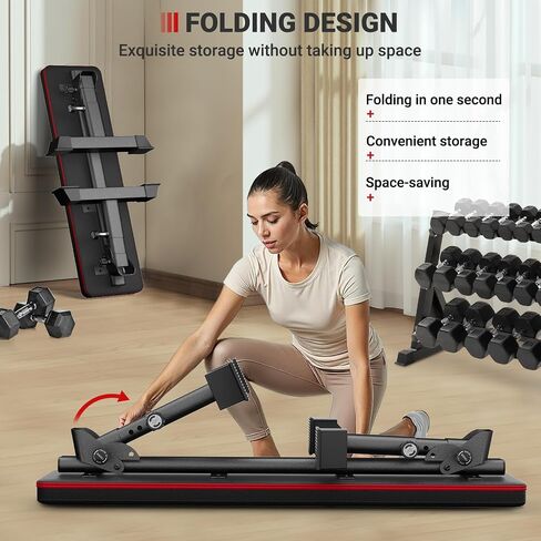 Flat Weight Bench - Heavy Duty Foldable Workout Bench for Home Gym, 1300lb Capacity Adjustable Strength Training Bench Press for Ab and Full Body Exercises, Sturdy and Easy to Fold in Saudi Arabia