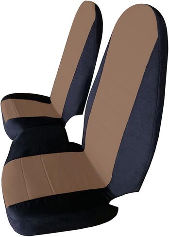 غطاء المقعد مناسبًا لعام 1998-2003 Ranger Black & Tan Front 60/40 High Back Bench in Kuwait
