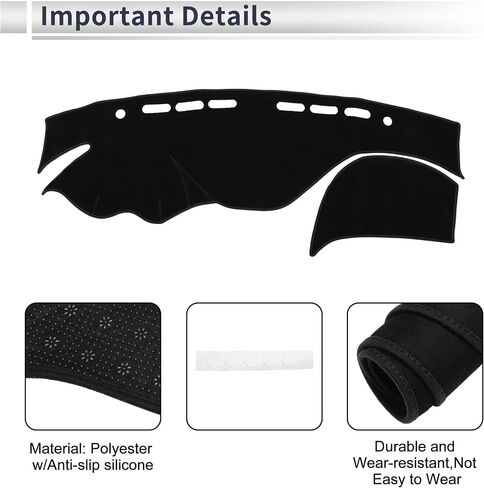 Center Console Dashboard Cover for Infiniti Q50 2014-2024 Non-Slip Dash Cover Mat Polyester Silicone in Saudi Arabia