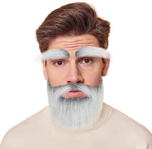 Yan Dream Self Latherficive Men Leard Fake Leard and Eweks Man Man Avio Covalty Matache Costume Hair Hair in Kuwait