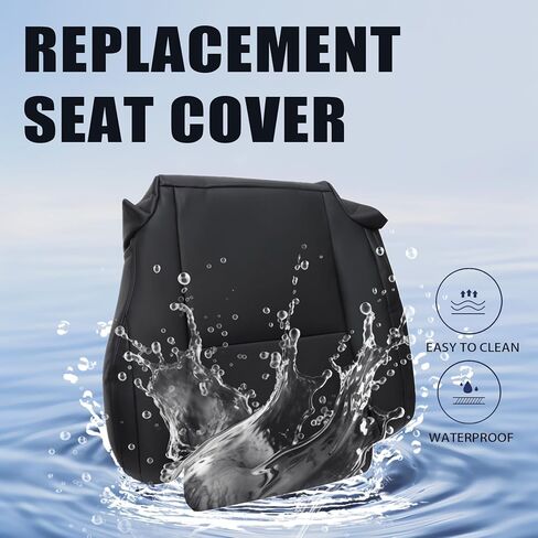 Priprilod Black Leather Driver Side Bottom Replacement Seat Cover Compatible with Toyota Tundra 2007 2008 2009 2010 2011 2012 2013 in Kuwait