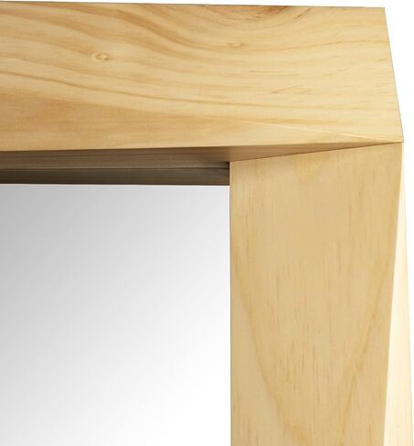 32"x24" Farmhouse Wood Framed Wall Mirror Antique Bathroom Mirrors for Wall (Natural) in Kuwait