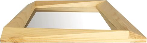 32"x24" Farmhouse Wood Framed Wall Mirror Antique Bathroom Mirrors for Wall (Natural) in Kuwait