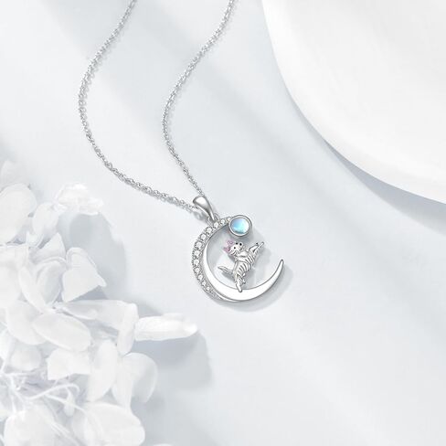 Corgi Necklace Sterling Silver Dog Paw Pendant Necklace Cute Animal Jewelry Gifts for Corgi Lovers in Kuwait