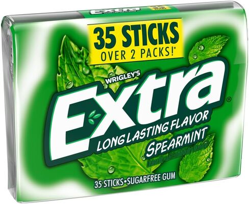 EXTRA Gum Spearmint Sugar Free Chewing Gum Pack, 35 Ct Mega Pack in Saudi Arabia