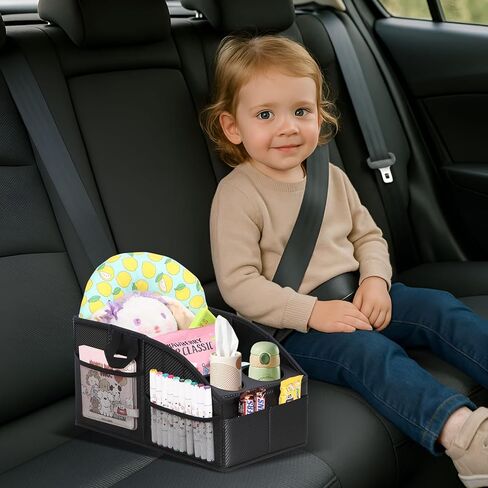 منظم مقعد السيارة، منظم المقعد الخلفي من جلد البولي يوريثان الفاخر WHHMK يحافظ على ترتيب السيارة، تخزين السيارة مع 11 حجرة تخزين و2 حامل أكواب كبير الحجم، منظم مقعد الركاب للأطفال، ملحقات السفر in Kuwait