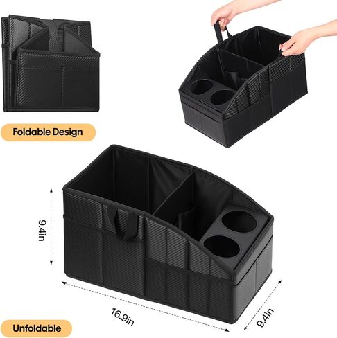 منظم مقعد السيارة، منظم المقعد الخلفي من جلد البولي يوريثان الفاخر WHHMK يحافظ على ترتيب السيارة، تخزين السيارة مع 11 حجرة تخزين و2 حامل أكواب كبير الحجم، منظم مقعد الركاب للأطفال، ملحقات السفر in Kuwait