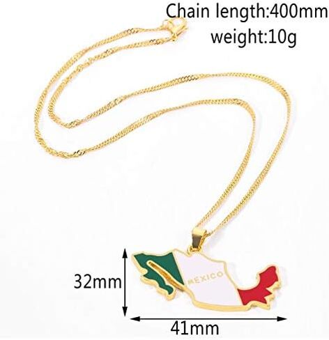 Askana Fashion Usisex Country's Flag Flag Map قلادات الذهب القلادة in Kuwait