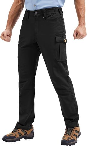 Pro-Grade Men's Work Pants - Waterproof & Snowproof Dual-Weave, 4-Way Stretch for Construction/Landscaping in Saudi Arabia