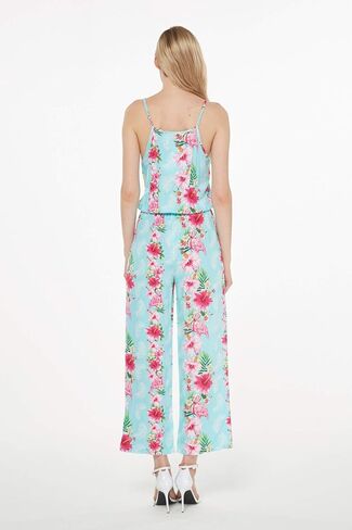 Couple Matching Hawaiian Luau Shirt Jumpsuit in Pink Black Hibiscus Vine in Saudi Arabia