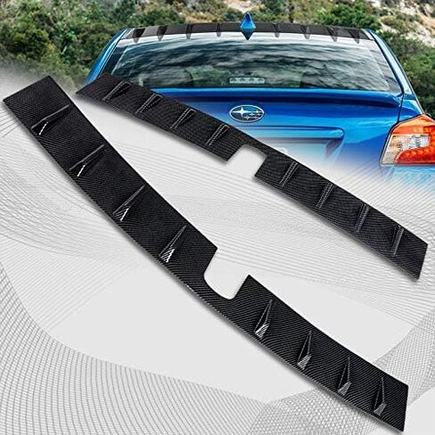 EPARTS Carbon Fiber Style ABS Rear Roof Window Spoiler Wing Roof Top Vortex Shark Fin Spoiler Compatible with 2012-2015 Subaru Impreza 4 Door in Saudi Arabia