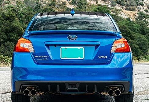 EPARTS Carbon Fiber Style ABS Rear Roof Window Spoiler Wing Roof Top Vortex Shark Fin Spoiler Compatible with 2012-2015 Subaru Impreza 4 Door in Saudi Arabia
