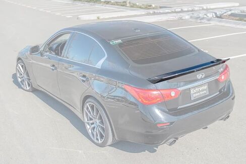 Replacement for 2014-Present Infiniti Q50 Models | Liberty Walk Style Carbon Fiber Rear Trunk Lid High Kick Wing Spoiler in Saudi Arabia