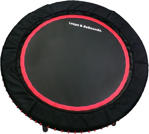 Leaps and Rebounds Trampoline للبالغين والأطفال - Rebounder مع مقاطع فيديو للتمرين عبر الإنترنت - للألعاب الخارجية واللياقة البدنية والأنشطة الترفيهية - معدات تمارين القلب الآمنة والهادئة والمتينة in Kuwait