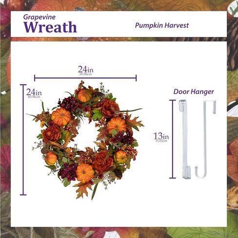Sympathy Silks - Grapevine Wreaths - Home Decor - Pumpkin Harvest in Saudi Arabia