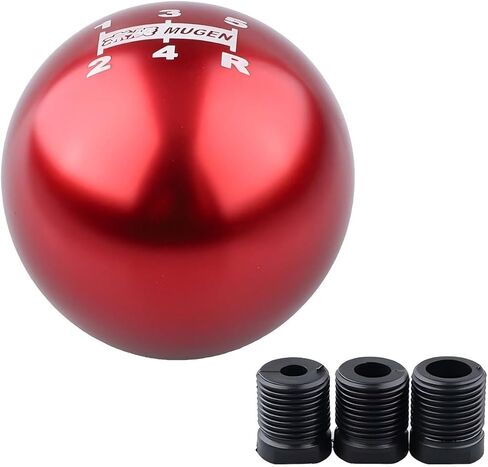 Ball Shift Head, Manual Transmission Metal Gear Shift Knob, 5-Speed Gear Lever with 3 Adapters, Universal for Most Cars (Red) in Kuwait