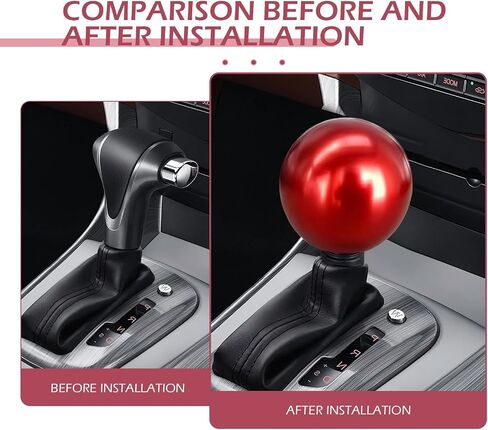 Ball Shift Head, Manual Transmission Metal Gear Shift Knob, 5-Speed Gear Lever with 3 Adapters, Universal for Most Cars (Red) in Kuwait