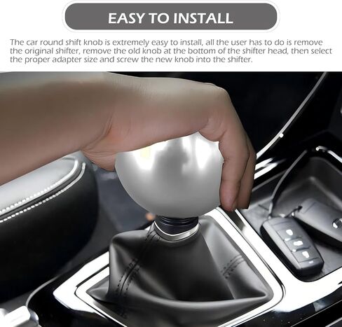 Ball Shift Head, Manual Transmission Metal Gear Shift Knob, 5-Speed Gear Lever with 3 Adapters, Universal for Most Cars (Red) in Kuwait