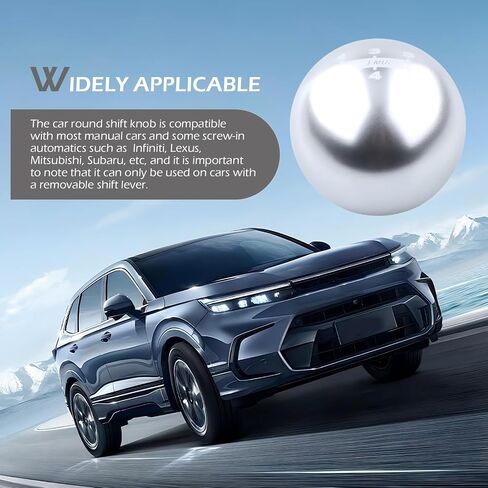 Ball Shift Head, Manual Transmission Metal Gear Shift Knob, 5-Speed Gear Lever with 3 Adapters, Universal for Most Cars (Red) in Kuwait