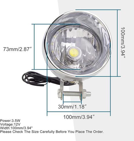GOOFIT Motorcycle Headlight 12V Head Lamp With Integrated for Scooter ATV Cruiser Chopper in Saudi Arabia