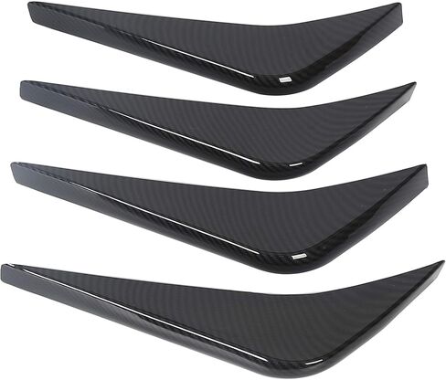 Rear Bumper Lower Air Diffuser Fins Valance Kit Compatible with 2014-2019 Corvette C7 Carbon Fiber Painted (ABS Material) in Saudi Arabia