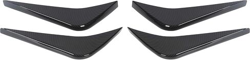 Rear Bumper Lower Air Diffuser Fins Valance Kit Compatible with 2014-2019 Corvette C7 Carbon Fiber Painted (ABS Material) in Saudi Arabia