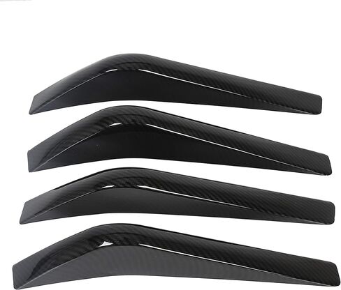 Rear Bumper Lower Air Diffuser Fins Valance Kit Compatible with 2014-2019 Corvette C7 Carbon Fiber Painted (ABS Material) in Saudi Arabia