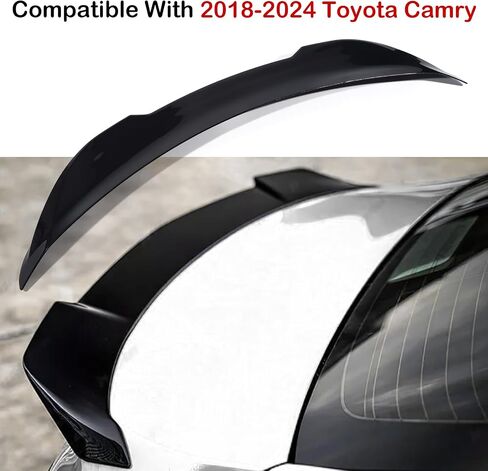 ZXMOTO Fit Fot Toyota Camry 2018 2019 2020 2021 2022 2023 2024 Gloss BLK V2 Style HIGH Kick Rear Trunk Spoiler Wing in Saudi Arabia