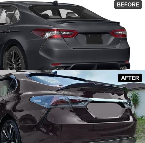 ZXMOTO Fit Fot Toyota Camry 2018 2019 2020 2021 2022 2023 2024 Gloss BLK V2 Style HIGH Kick Rear Trunk Spoiler Wing in Saudi Arabia