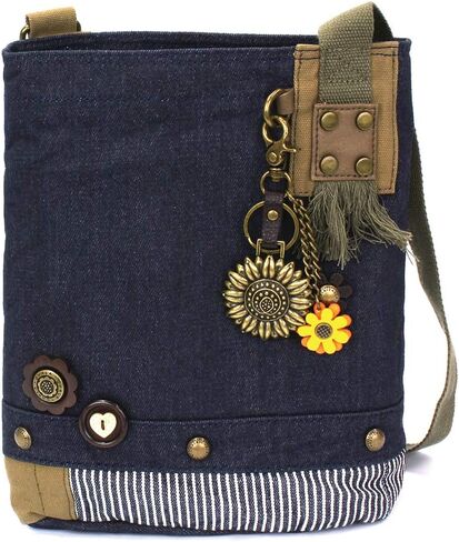 CHALA Patch Cross-Body Women Handbag, Canvas Messenger Bag Denim in Saudi Arabia