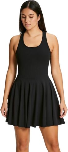 Harmony & Balance Sleeveless Athletic Tennis Dress for Women with Built-in Shorts, Removable Bra Cups, Golf, Pickeball Dress in Saudi Arabia