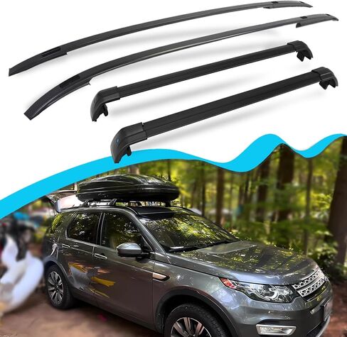 رفوف سقف رحلة صامتة وقضبان جانبية لسيارة Honda HR-V Vezel 2016-2022، أسود بالكامل 165 رطل، مجموعة من 4، 2X قضبان متقاطعة، 2X قضبان سقف in Kuwait