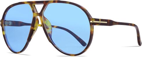 Retro Oversized Aviator Sunglasses for Women Men Large Tinted Lens Shades Trendy Vintage 70S Designer Tangle Free in Saudi Arabia