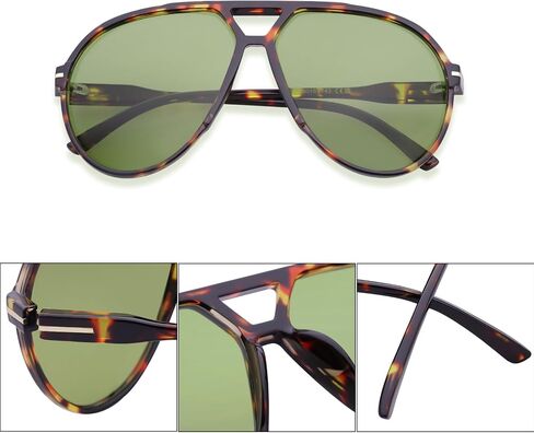 Retro Oversized Aviator Sunglasses for Women Men Large Tinted Lens Shades Trendy Vintage 70S Designer Tangle Free in Saudi Arabia