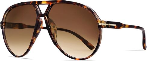 Retro Oversized Aviator Sunglasses for Women Men Large Tinted Lens Shades Trendy Vintage 70S Designer Tangle Free in Saudi Arabia