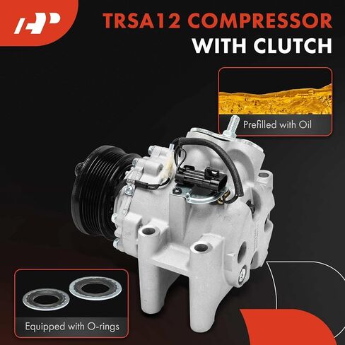 A-Premium Air Conditioner AC Compressor with Clutch Compatible with Chevrolet Trailblazer, Trailblazer EXT & GMC Envoy, Envoy XL XUV & Buick Rainier & Isuzu Ascender & Oldsmobile Bravada & Saab 9-7x in Saudi Arabia