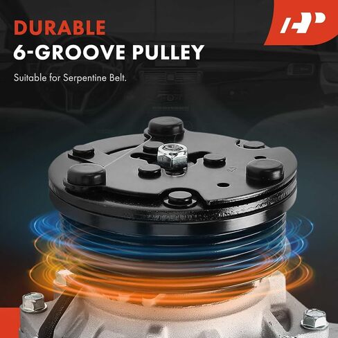 A-Premium Air Conditioner AC Compressor with Clutch Compatible with Chevrolet Trailblazer, Trailblazer EXT & GMC Envoy, Envoy XL XUV & Buick Rainier & Isuzu Ascender & Oldsmobile Bravada & Saab 9-7x in Saudi Arabia
